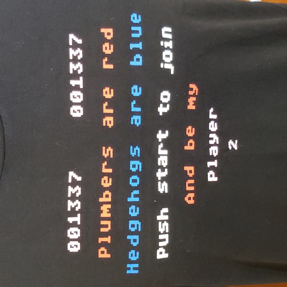 Woot.com Plumbers are Red Mario Sonic Vintage 2000's Graphic Gamer Tee Size XL